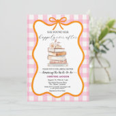 Invitation Storybook 'New Chapter' QR Code Bridal Shower (Debout devant)
