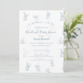 Invitation Storybook Petit Lapin Baby shower Peter (Debout devant)