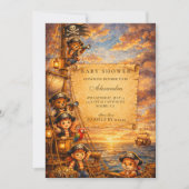 Invitation Storybook Pirate Adventure Baby Shower (Devant)