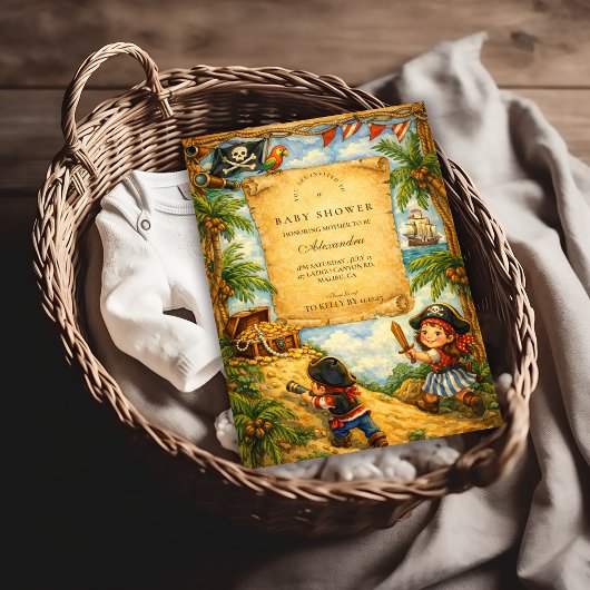Invitation Storybook Pirate Adventure Baby Shower