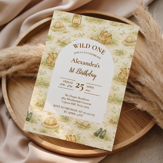 Invitation Storybook Safari Wild One First Birthday
