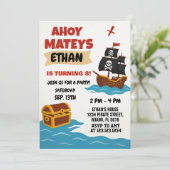 Invitation Storybook Treasure Map Thème pour les enfants (Debout devant)