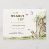 Invitation Storybook Treehouse Bearly Wait Baby Shower (Devant)