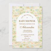 Invitation Storybook Tropical Animals  Baby Shower (Devant)