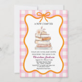 Invitation Storybook "Un nouveau chapitre" QR Code Baby showe (Devant)