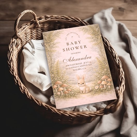 Invitation Storybook Woodland Animals Baby Shower