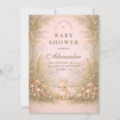 Invitation Storybook Woodland Animals Baby Shower (Devant)