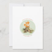 Invitation Storybook Woodland Fox Baby BBQ Douche (Dos)