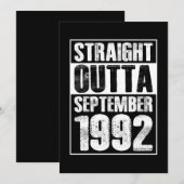 Invitation Straight Outta 29e anniversaire 1992 (Devant / Derrière)