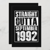 Invitation Straight Outta 29e anniversaire de 1992 (Devant / Derrière)