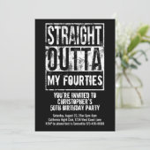 Invitation Straight Outta Custom Funny 50e fête d'anniversair (Debout devant)