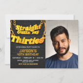 Invitation Straight Outta de mes Trente ans (Devant)