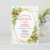 Invitation Strawberries and Daisies Bridal Shower (Debout devant)