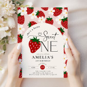 Invitation Strawberry 1st Birthday Berry Sweet One