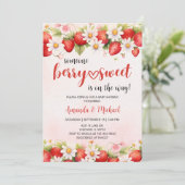 Invitation Strawberry Baby Shower (Debout devant)