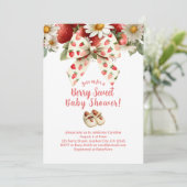 Invitation Strawberry Berry Sweet Baby Shower (Debout devant)