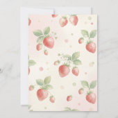 Invitation Strawberry bow baby shower First Berry Sweet (Dos)