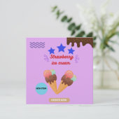 Invitation Strawberry ice cream 🍓 (Debout devant)