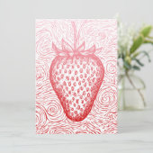 Invitation strawberry swirls (Debout devant)