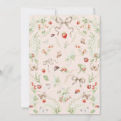 Invitation Strawberry Whimsical Ladybug Baby Shower (Dos)