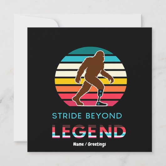Invitation Stride Beyond Legend Sasquatch Amputé Vintage (Devant)