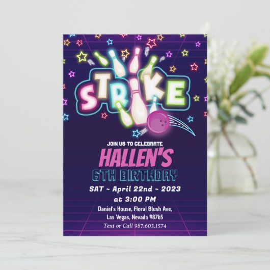 Invitation Strike Bowling Anniversaire (Debout devant)