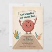 Invitation Strike Up Some Fun Party Bowling Boy 7th Birthday (Devant)