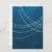 Invitation String Lights Blue Engagement Party (Dos)