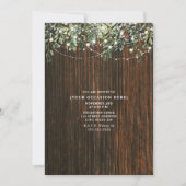 Invitation String Lights Botanical Rustic Wood Générique Part (Devant)