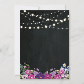 Invitation String Lights & Chalkboard Surprise fête d'anniver (Dos)