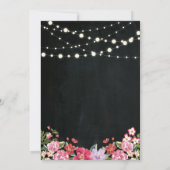 Invitation String Lights & Chalkboard Surprise fête d'anniver (Dos)