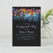 Invitation String Lights Engagement Party (Debout devant)