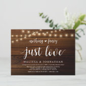 Invitation String Lights Farm, Mariage Elopement Diner Party (Debout devant)