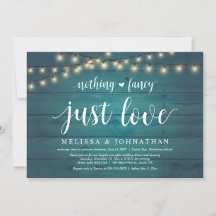 Invitation String Lights Farm, Mariage Elopement Diner Party