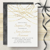 String Lights Gold Surprise Retraite Party