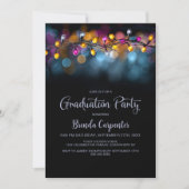 Invitation String Lights Graduation Party (Devant)