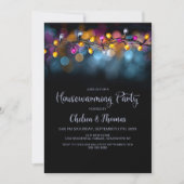 Invitation String Lights Housewarming Party (Devant)