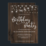 Invitation String Lights on Wood 60th Birthday Party<br><div class="desc">String Lights on Wood 60th Birthday Party Invitations avec cordes festives de lumières sur un arrière - plan rustique en bois. Ajoutez facilement vos détails pour une invitation amusante et personnalisée. Celui-ci est conçu pour un 60ème anniversaire, mais le texte est modifiable pour n'importe quelle année : 21ème, 30ème, 50ème,...</div>