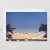 Invitation String Lights Palm Beach Destination Mariage (Dos)