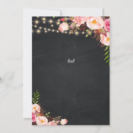 Invitation String Lights, Parti de la retraite des femmes (Dos)