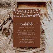 Invitation String Lights Terracotta Nous Faisons Toujours Vow