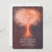 Invitation String Lights Tree Dreamy Rustic Wedding Invite (Devant)