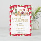 Invitation Stripe Cookies and Cocktail Classic Christmas (Debout devant)