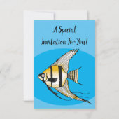 Invitation Striped angelfish cartoon (Dos)