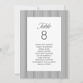 Invitation Striped Elegance Class Wedding Seating Charts (Devant)