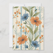 Invitation Striped Wildflower Baby Shower (Dos)