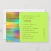 Invitation Stripes de spectre bat mitzvah (Devant)