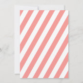 Invitation Stripes et Bow Sweet Baby Girl Douche (Dos)