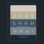 Invitation Stripes modernes Blue Surprise Party<br><div class="desc">Un design moderne, coloré et amusant pour une fête surprise. Le design se décline en rayures bleues et beiges. Personnalisez l'avant et l'arrière avec vos informations de fête. Si vous avez besoin d'aide, de couleurs supplémentaires ou de pièces, veuillez me contacter (Maria) en utilisant le bouton de contact ci-dessous ou...</div>