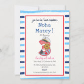 Invitation Stripes Nautique 3e anniversaire (Devant)